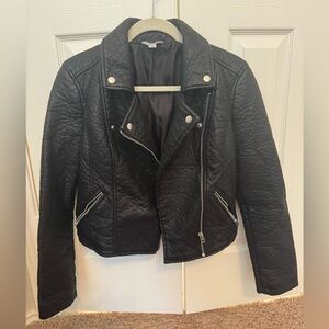 Black leather jacket size S